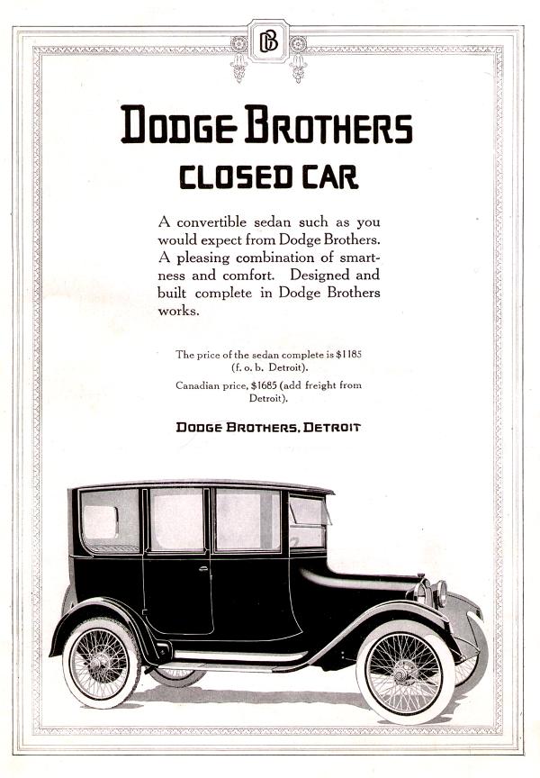 1916 Dodge Auto Advertising